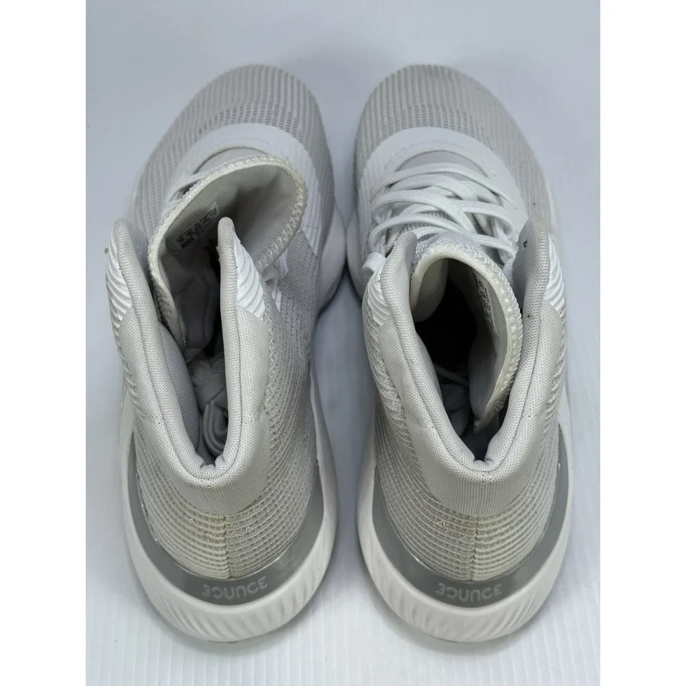 Adidas Pro Bounce Basketball‎ Shoes Triple White Silver Mens Size 16 New